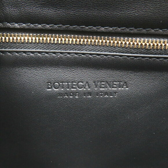 Bottega Veneta Cassette Crossbody Bag Shoulder Bag Leather Black - Picture 8 of 10